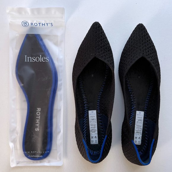 Rothy's Shoes - Rothy's Honeycomb Black Point 9.5 Perfect Condition